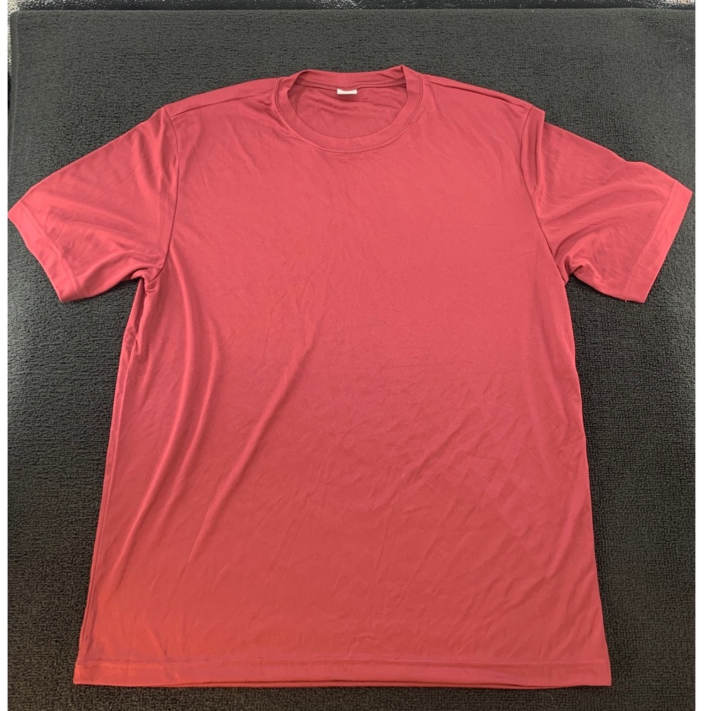 Sport Tek T Shirt Red Short Sleeve Crew Neck Polyester‎ Men's Size L